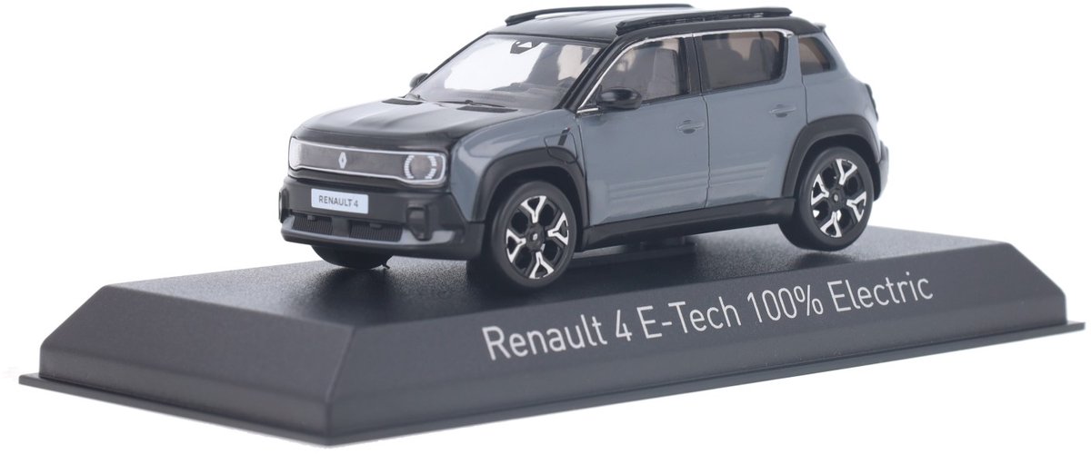Renault 4 E-Tech Electric 2025 Urban Grijs - Model 1/43 - Norev