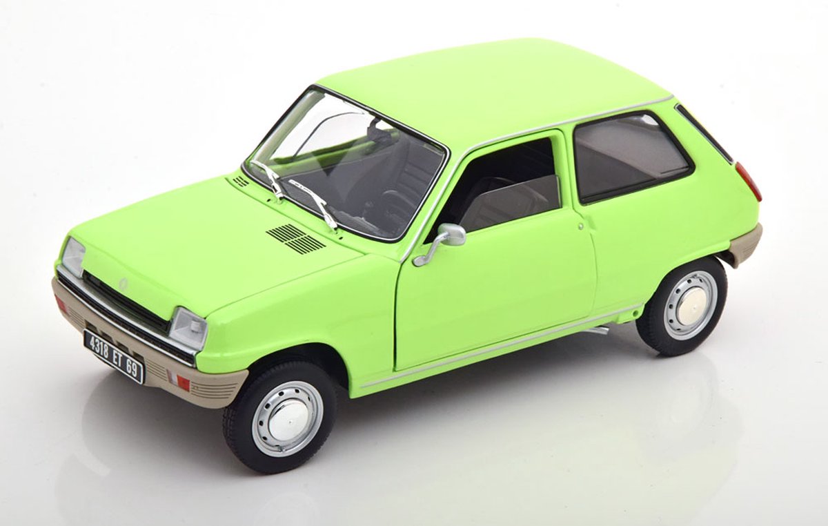 Renault 5 1972 Light Green, Norev 1:18 Diecast