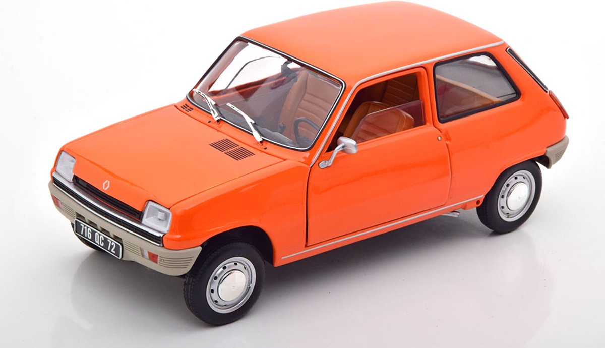 Renault 5 1972 Orange, Norev 1:18 diecast metal