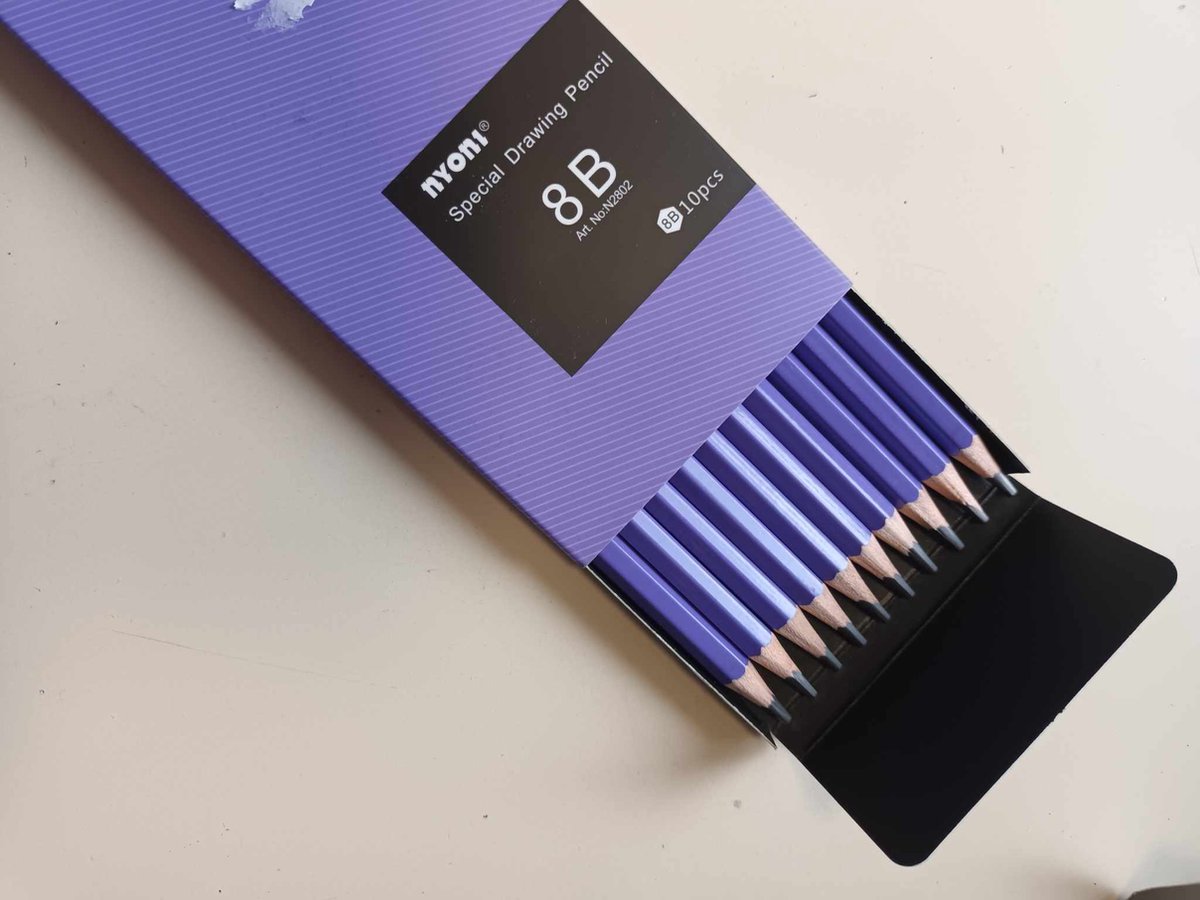 Graphite Schetsen Potloden - 8B - Professionele Potlood Set voor Tekening 10 st.