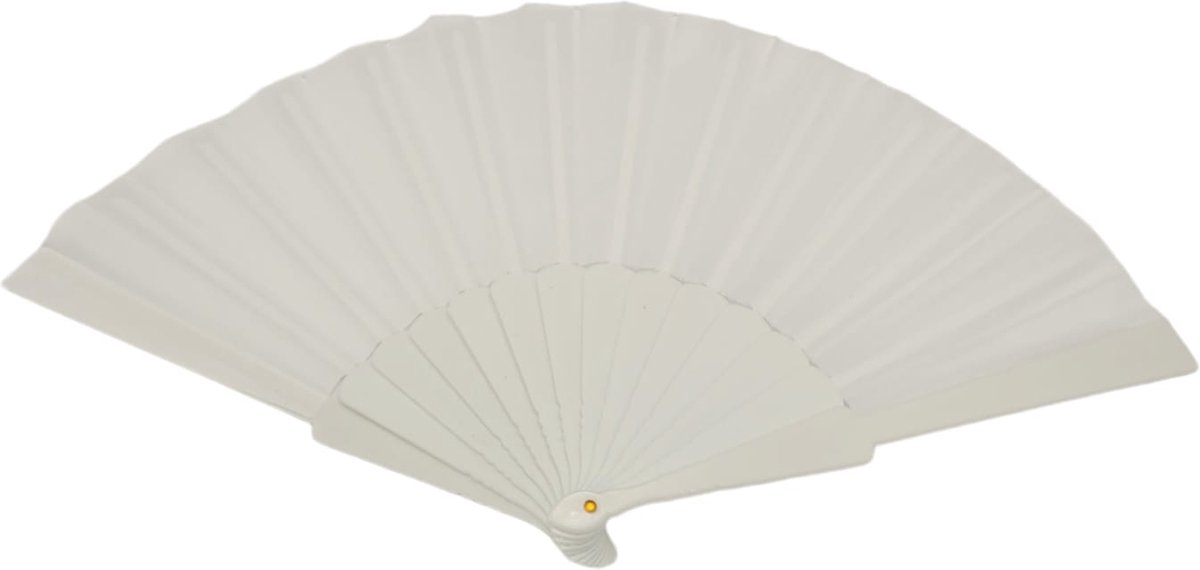handwaaier - waaier festival - spaanse waaier - chinese waaier - 1 stuks wit - oDaani