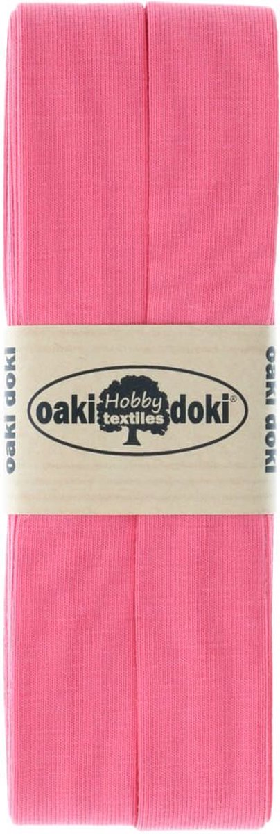 Oaki Doki - tricot de luxe biaisband - 134 roze