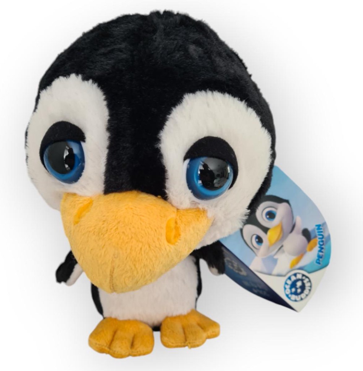 Knuffel Big Head Pluche Pinguin, 22cm