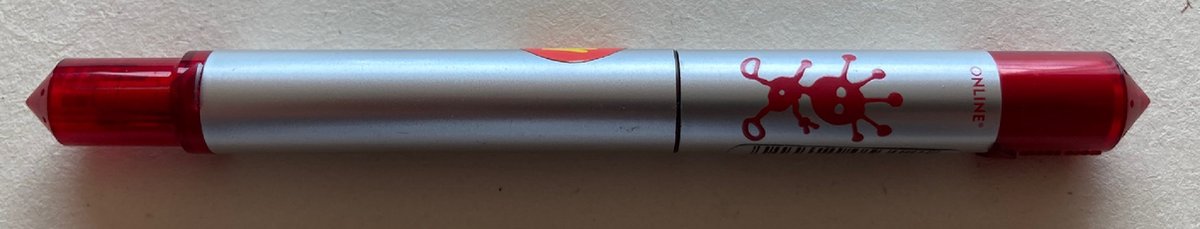 ONLINE - inktpen alien zilver/rood