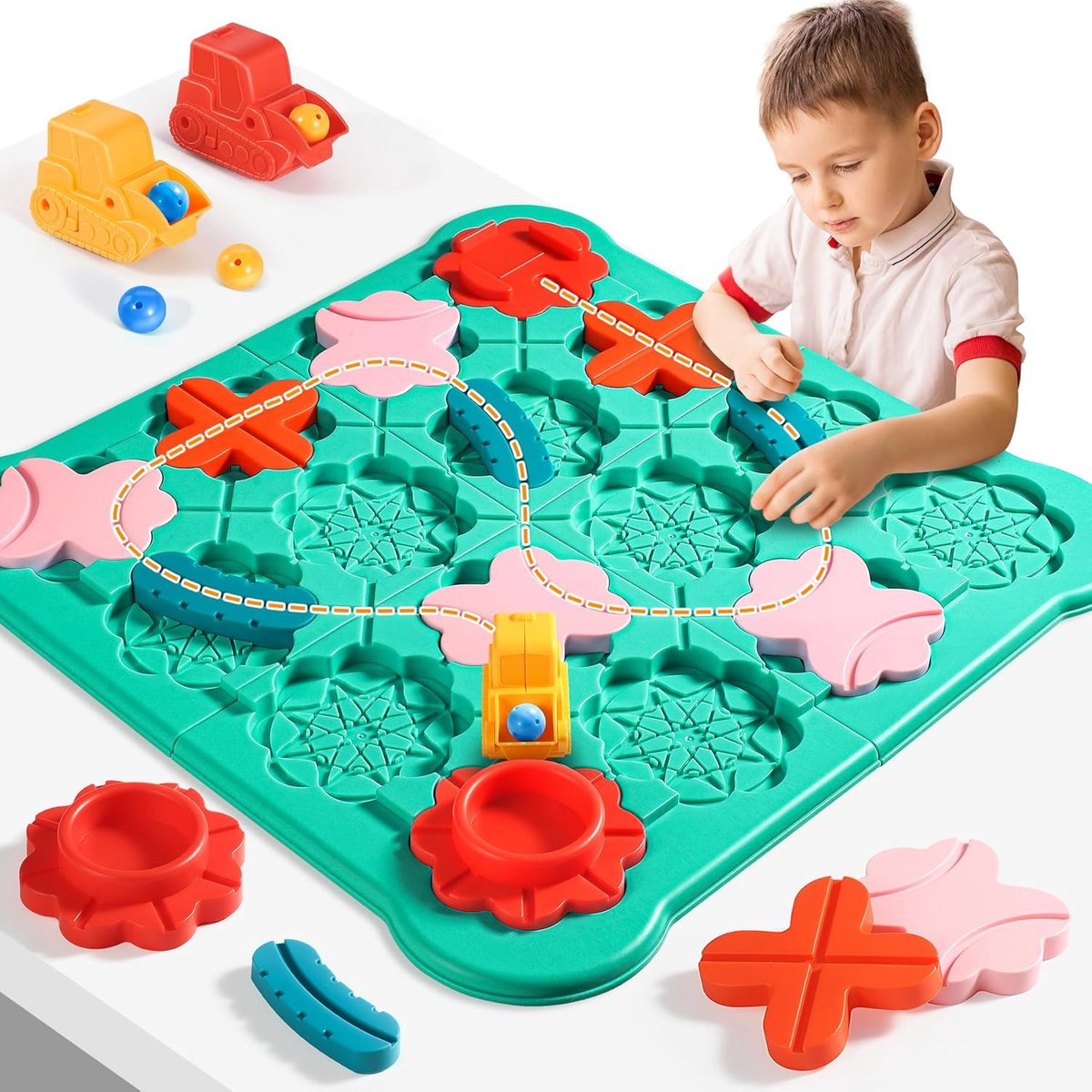 Bordspel - Slimme logische wegenbouwspeelgoed - Verjaardagscadeau voor meisjes en jongens van 3 tot 7 jaar
