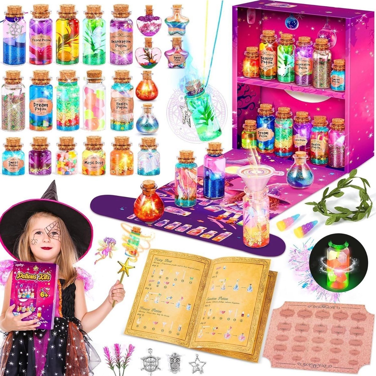 DIY Creatieve Set - Magic Potion Set voor Kinderen - Experimenteerdoos - Experimenteerset - Magic Potion Craft Set Speelgoed - Magic Toverdrankspeelgoed - Magic Gift Voor 6-11 jaar Meisjes