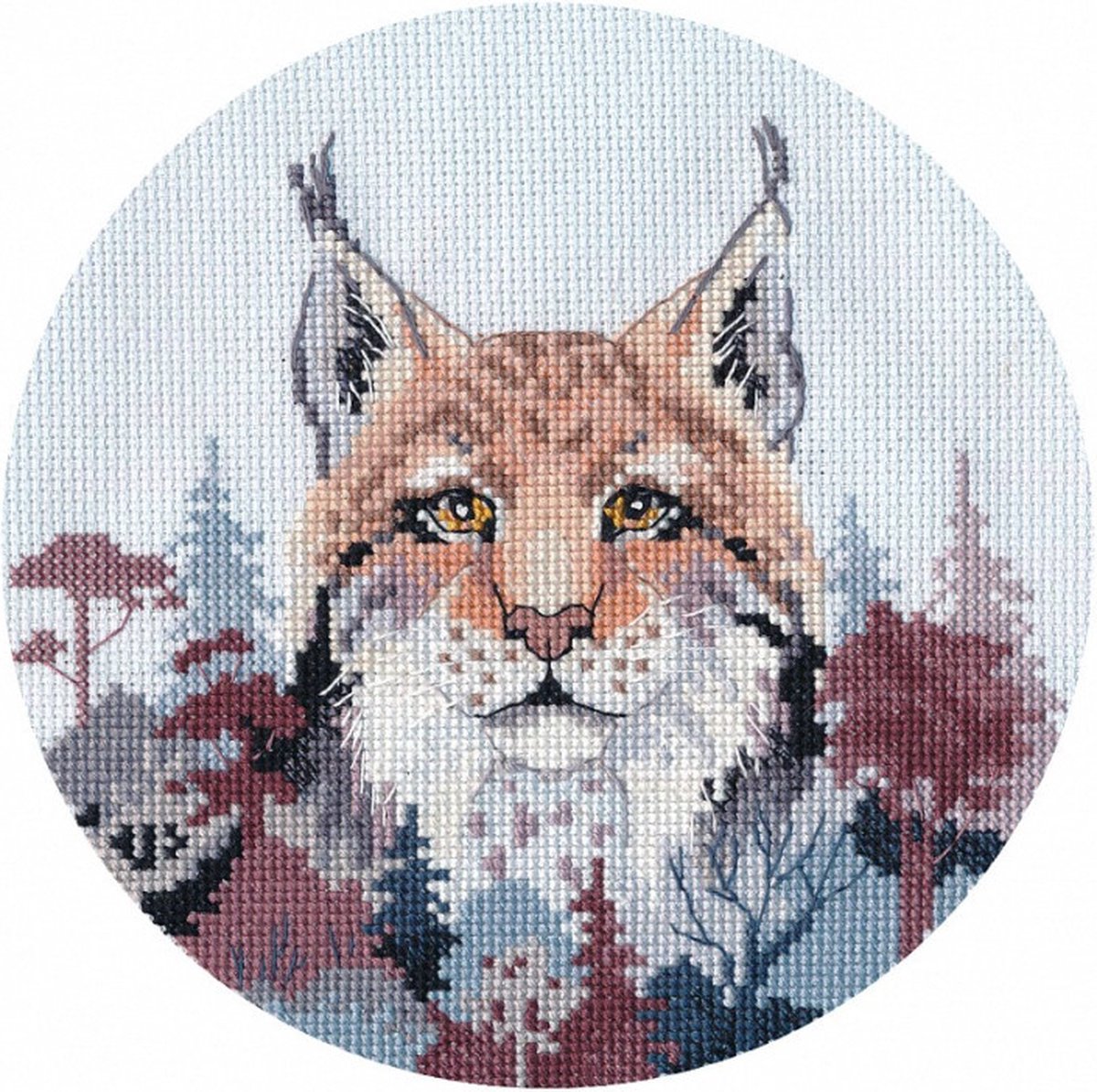 Borduurpakket OVEN - miniature Lynx - telpatroon om zelf te borduren