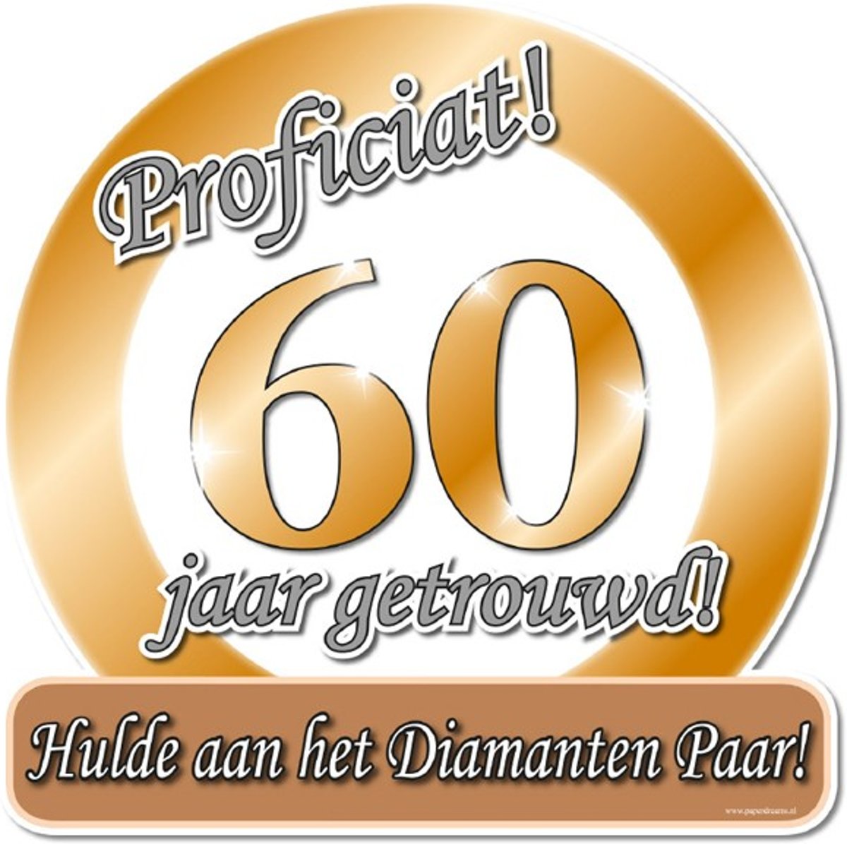 Huldeschild 60 jaar getrouwd