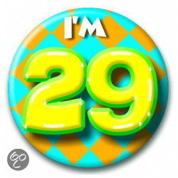 Button 29 jaar (55 mm)