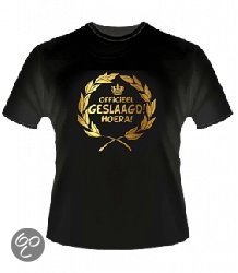 Gouden Krans T-Shirt - Officieel Geslaagd Hoera (maat xl)