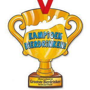 Trofee met lint - Trophy - Bierdrinker
