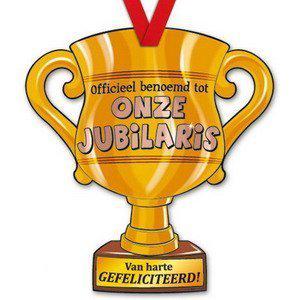 Trofee met lint - Trophy - Jubilaris