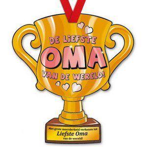 Trofee met lint - Trophy - Oma