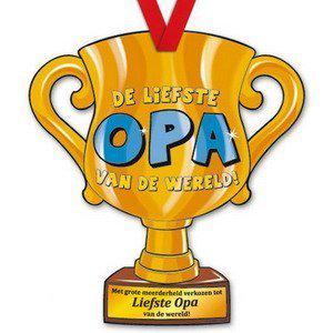 Trofee met lint - Trophy - Opa