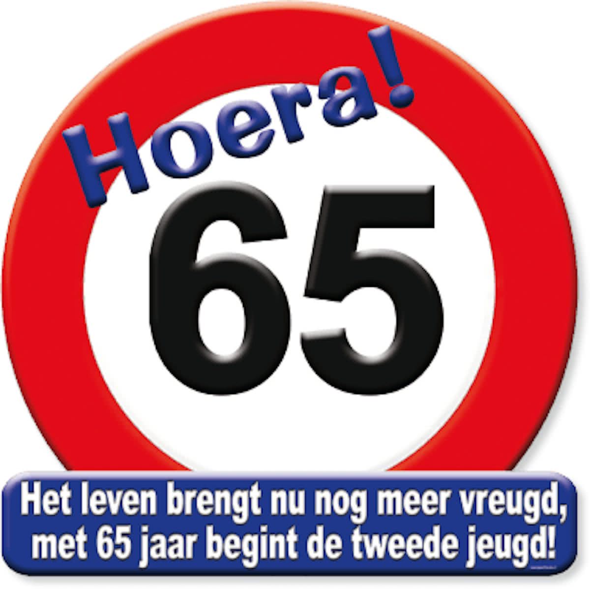 huldeschild hoera 65