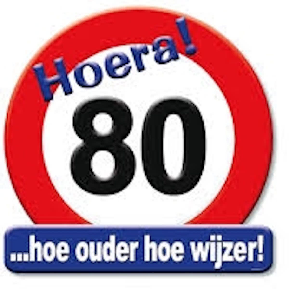 Huldeschild hoera 80