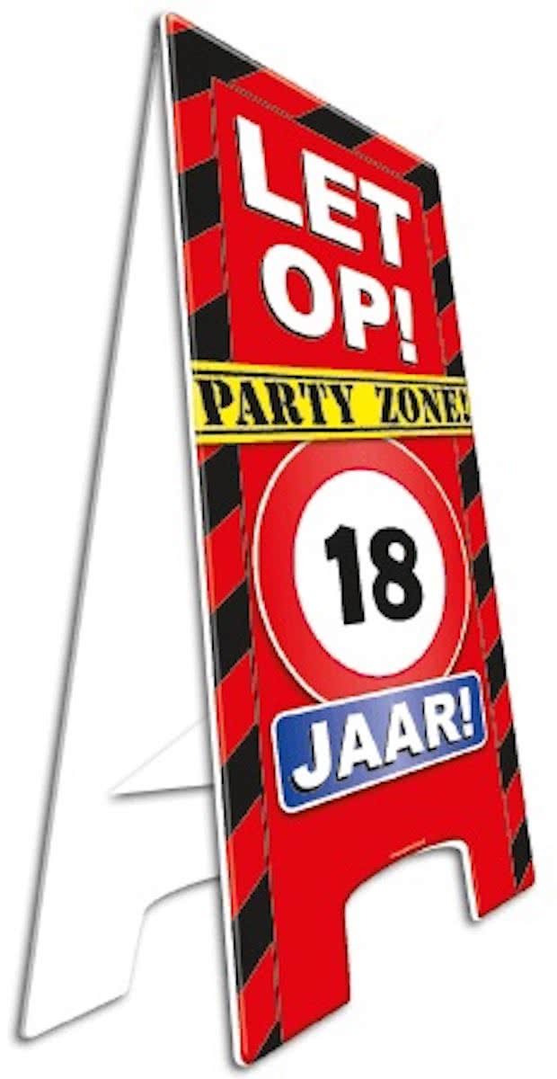 Warning Sign Party Zone 18 Jaar!