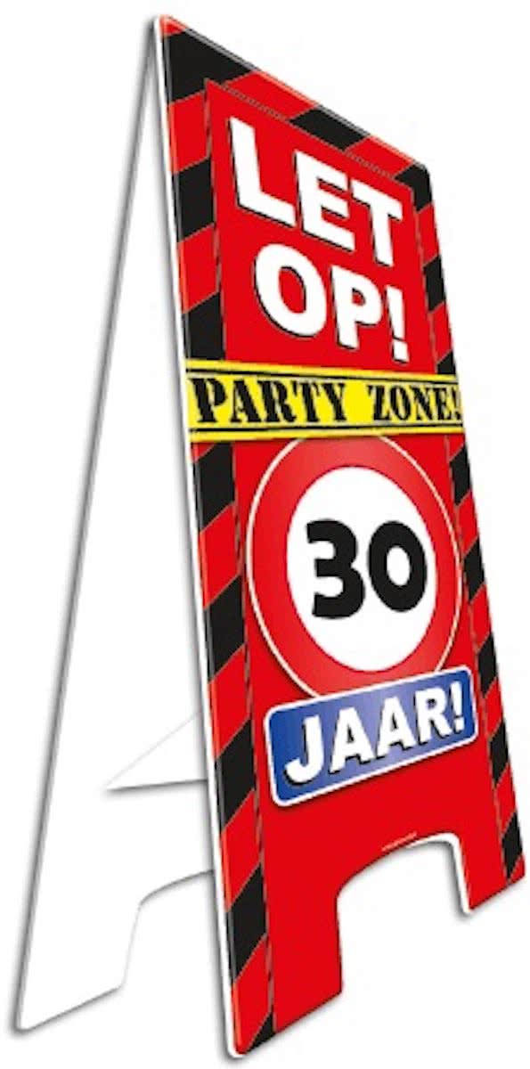Warning Sign Party Zone 30 Jaar!