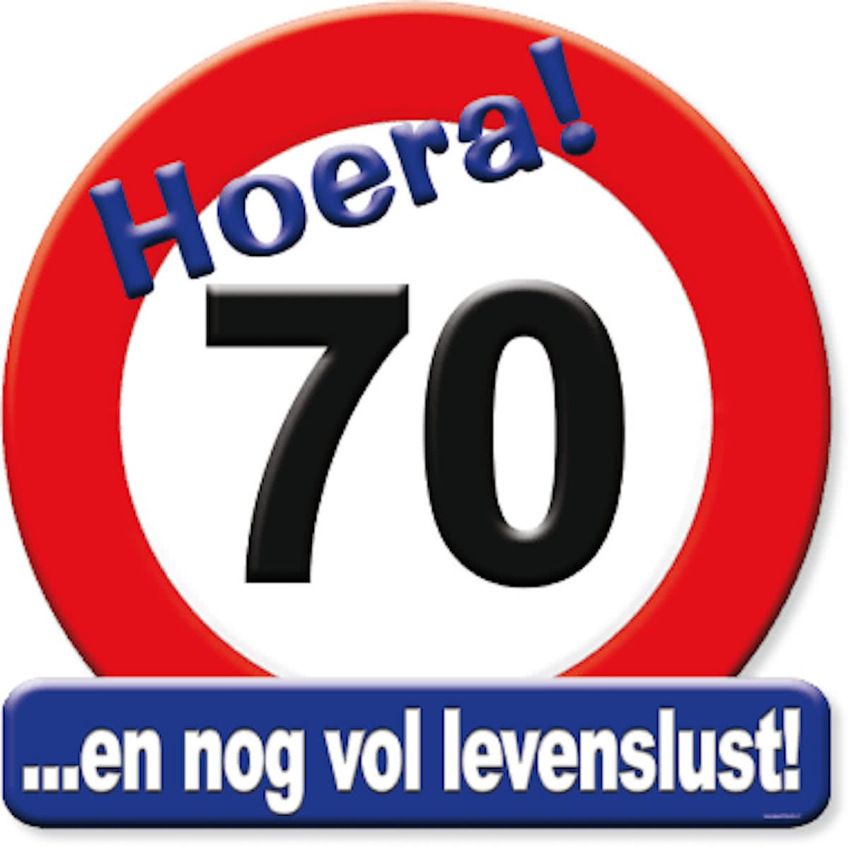 huldeschild hoera 70