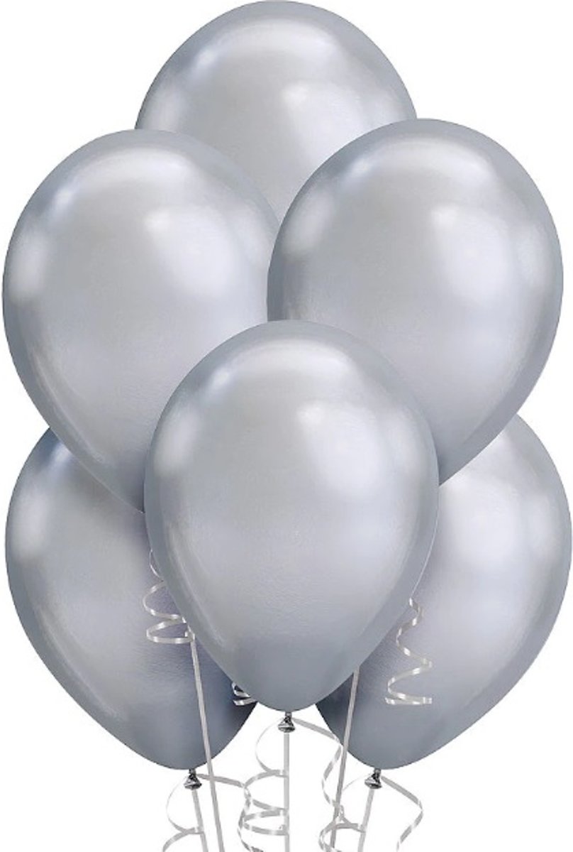 Chrome Ballonnen Zilver 10 stuks