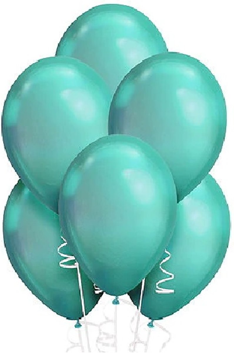 Party Colors Chrome Ballonnen Groen 10 stuks