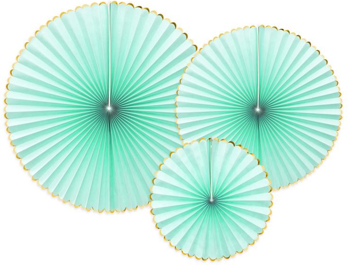 Decorative Rosettes Yummy, munt (1 zakje met 3 stuks)