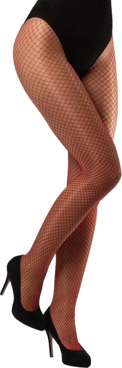 Partychimp Netpanty Dames Elastaan Rood One-size
