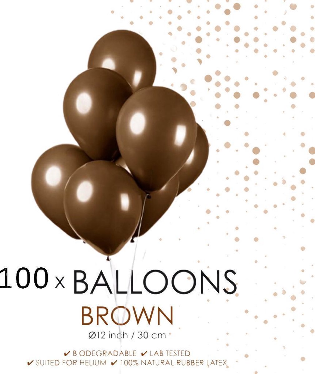 100 ballonnen bruin