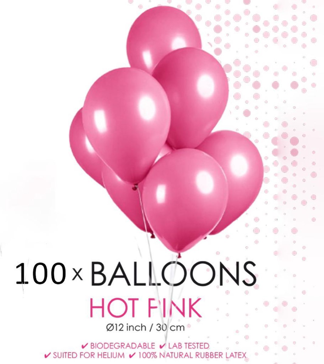 100 ballonnen donker roze