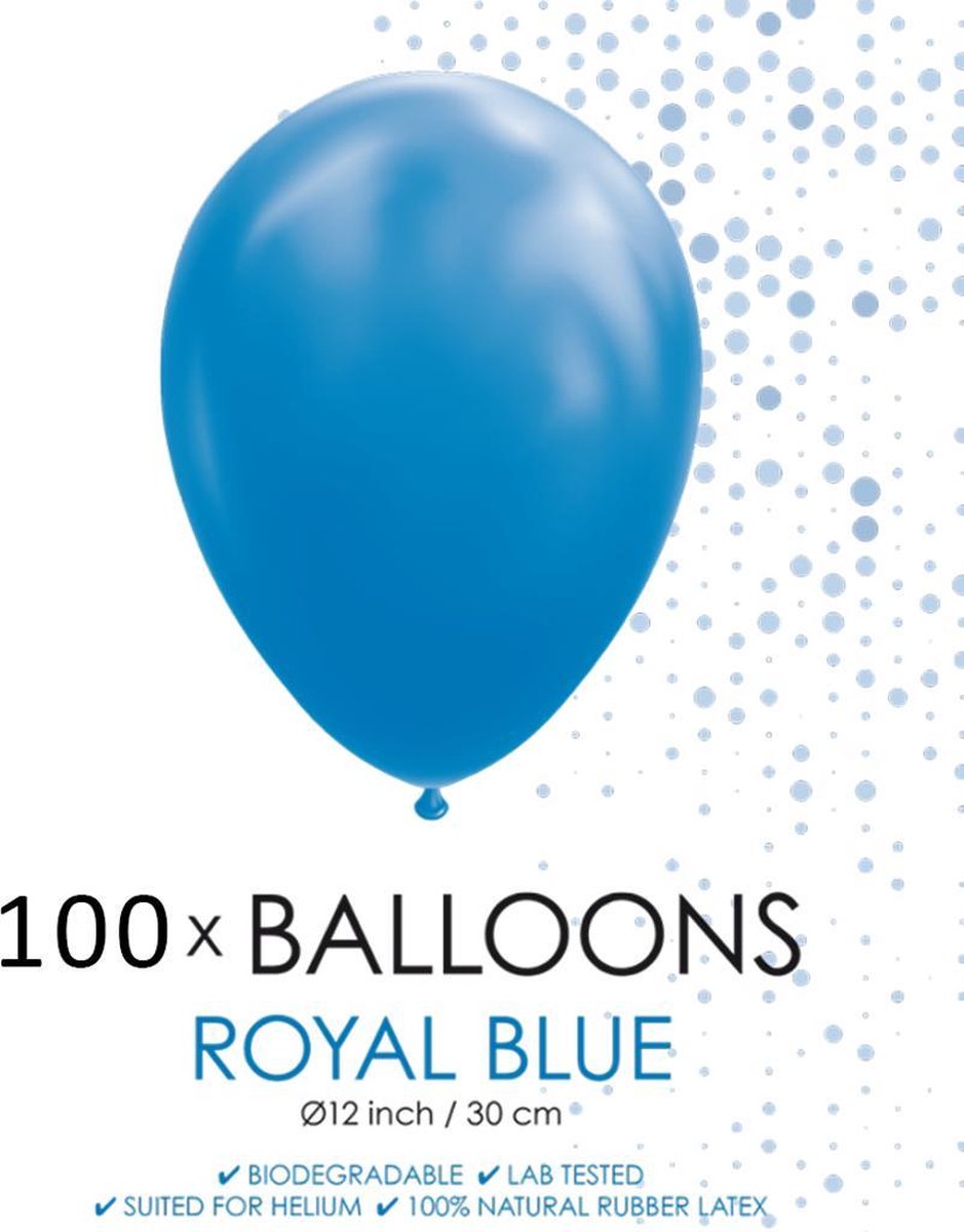 100 ballonnen royaal blauw