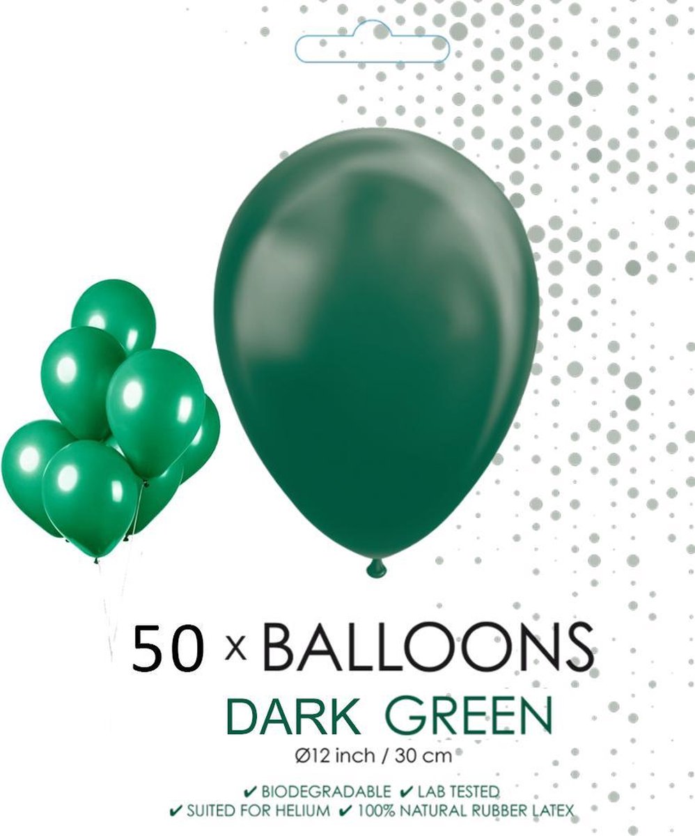 50 ballonnen donker groen