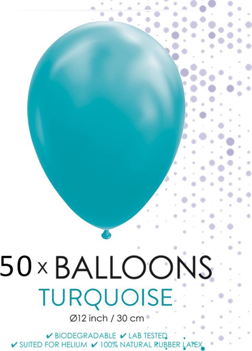50 ballonnen turquoise