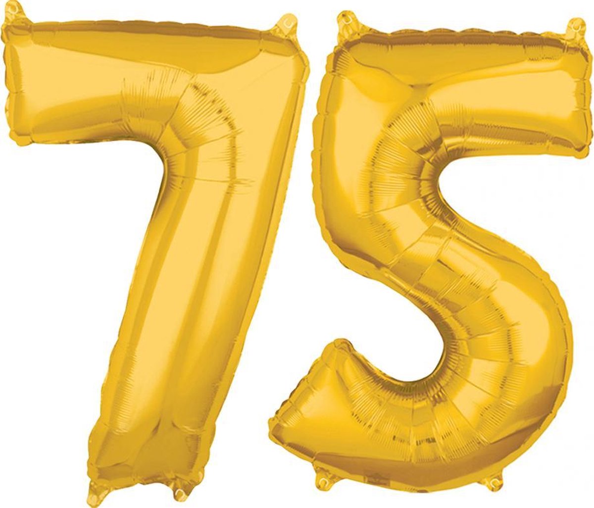 Gouden 75 cijfers ballonnen helium gevuld
