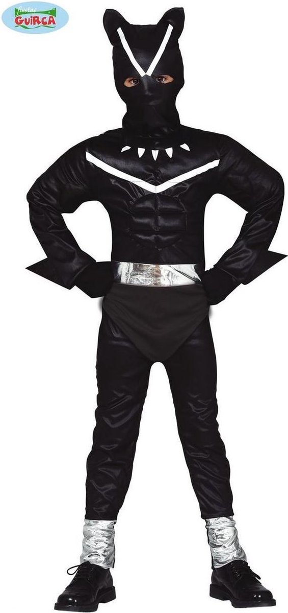 Superheld Zwarte panter kostuum kind  5 - 6 jaar
