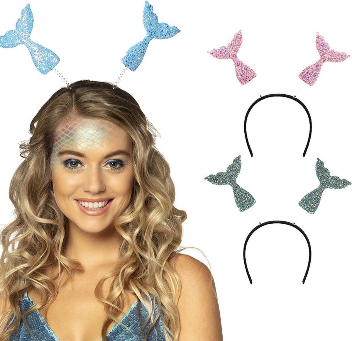 Zeemeermin tiara assortie kleuren.