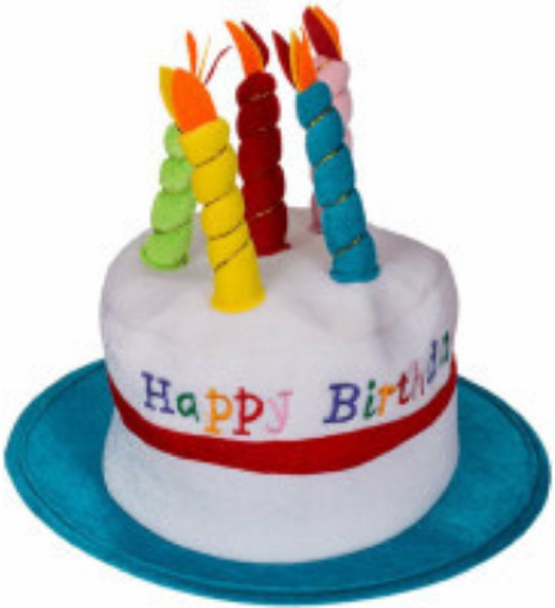 Verjaardagshoed voor verjaardag met pluchen kaarsen