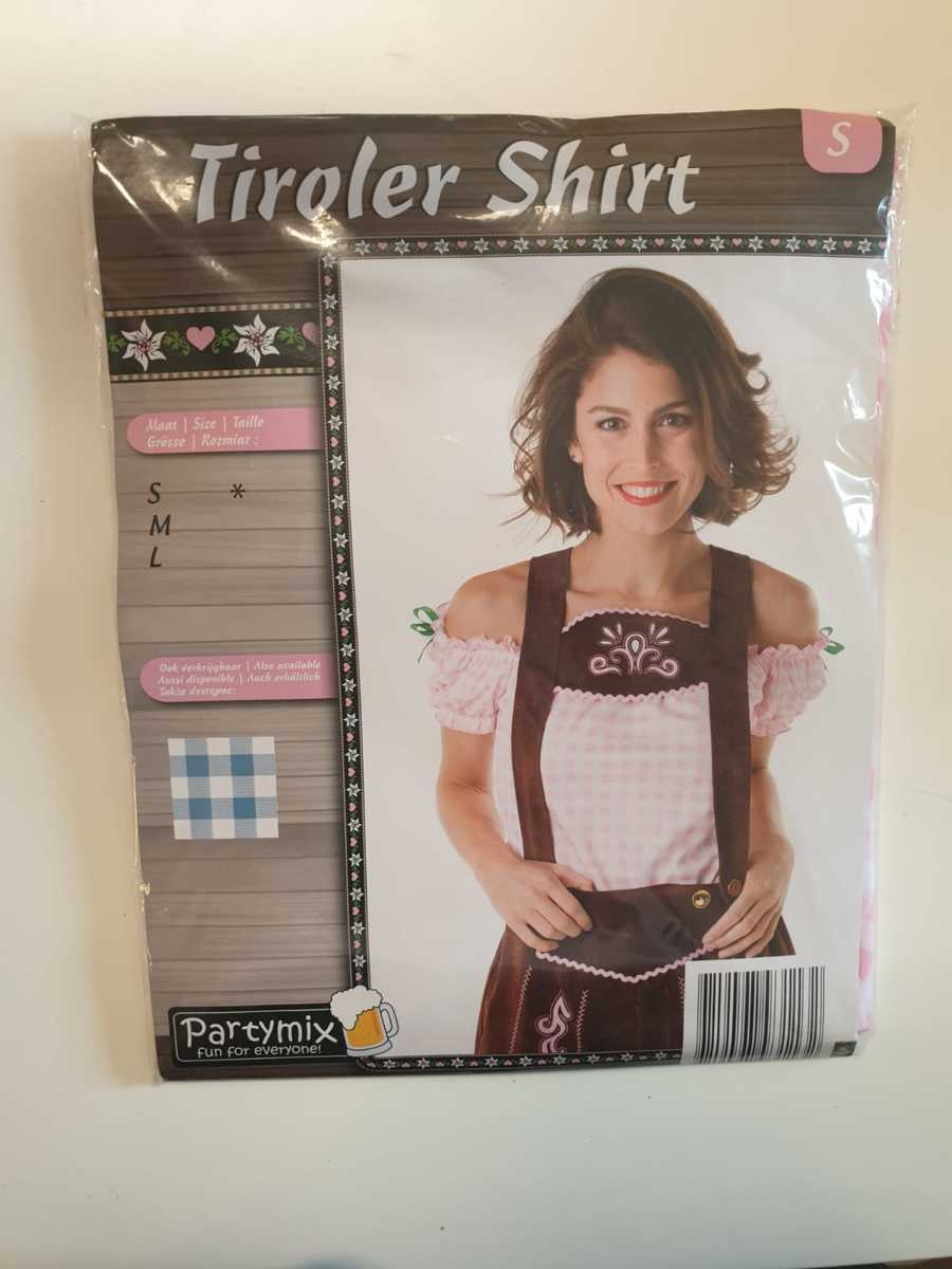 Tiroler Shirt Vrouwen - Maat S - Roze