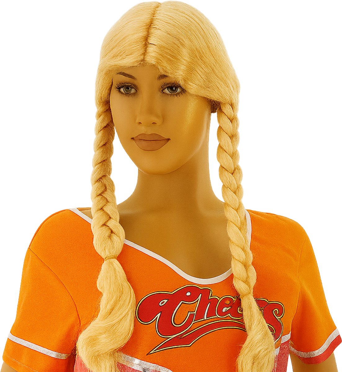 Feestpruik Lange Blonde Vlechten – Verkleed Pruik voor Carnaval, Themafeest en Cosplay