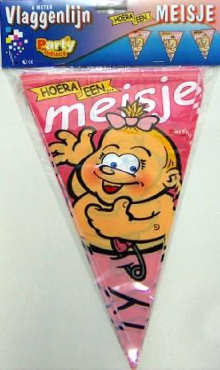 Hoera een meisje vlaggenlijn 6meter