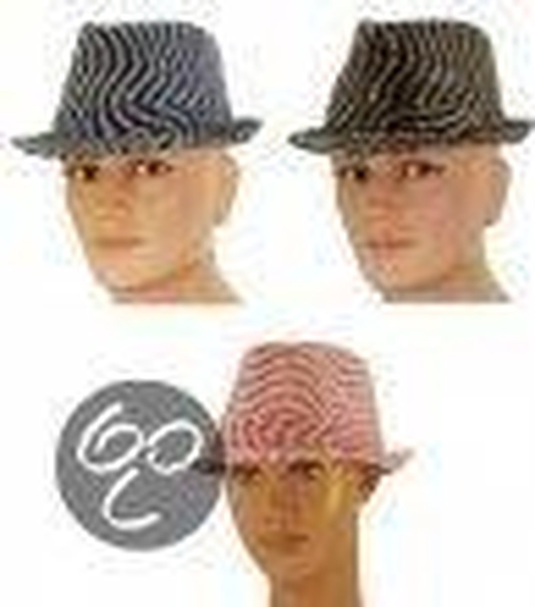 Luxe trendy glitter hoed zwart/ goud