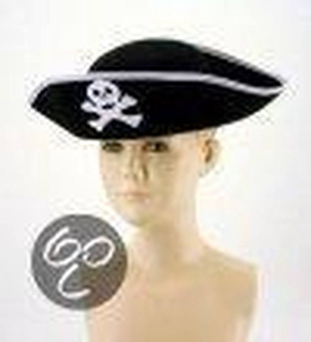 Piraten hoed zwart vilt voor kinderen