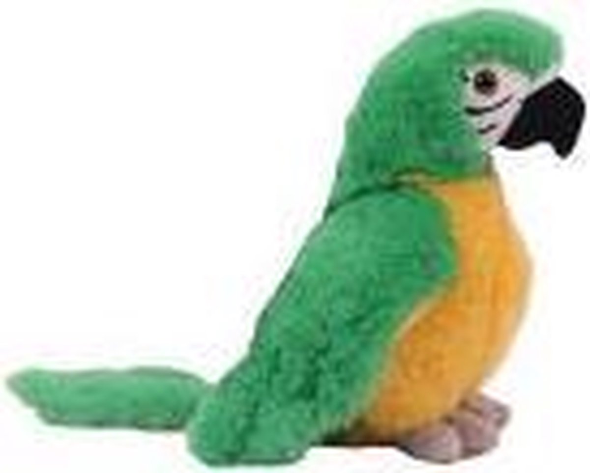 Knuffel pluche papgaai groen 20 cm