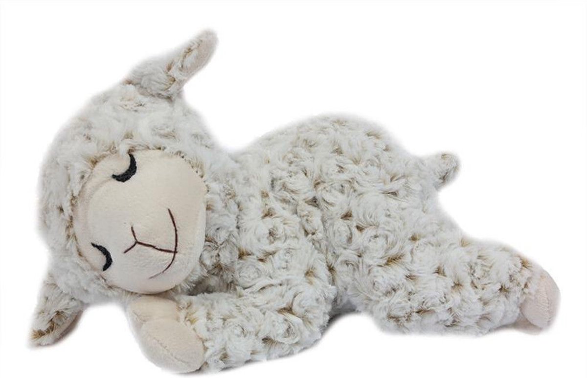 Knuffel pluche schaap liggend 28cm