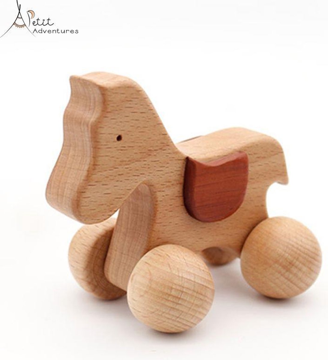 Houten auto -paardje-