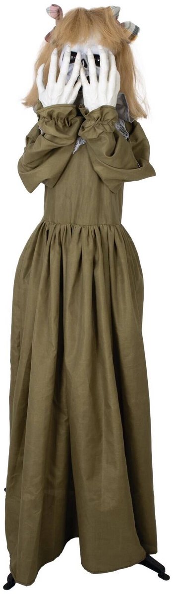 Halloween Creepy Woman Pop met Beweging, Geluid en Lichtjes 160cm