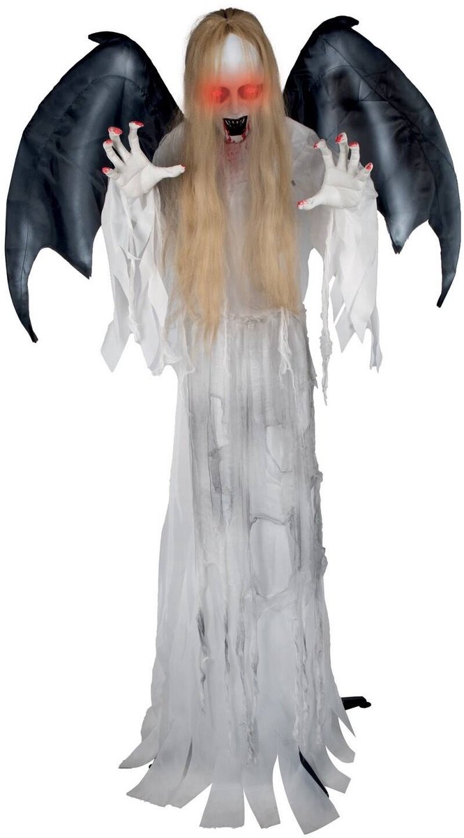 White Fury Halloween Pop met Beweging, Geluid en Lichtjes 170cm