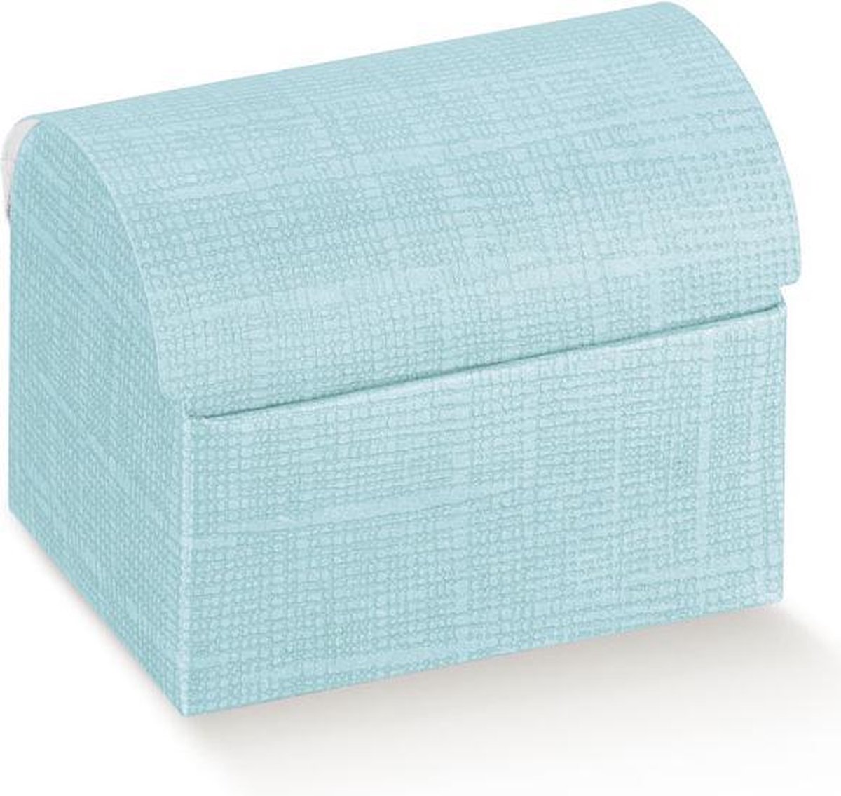 10 doosje hutkoffer / schatkist blauw voor snoepjes, bonbons om uit te delen bij verjaardag, huwelijk, babyshower of doop.