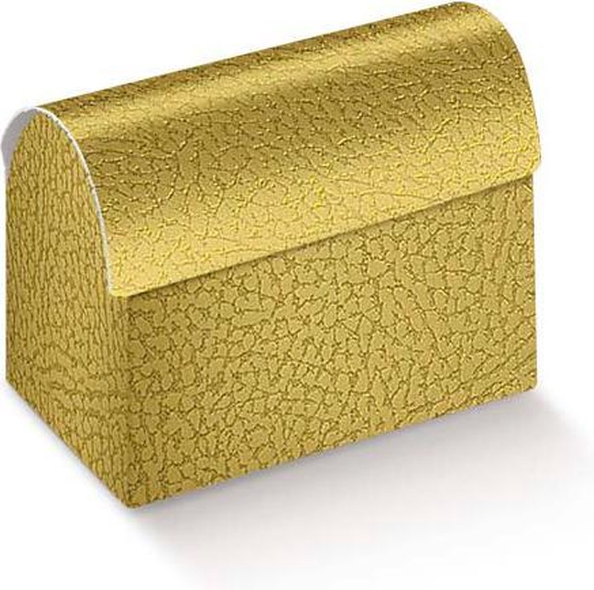 10 doosje hutkoffer / schatkist goud voor snoepjes, bonbons om uit te delen bij verjaardag, huwelijk, babyshower of doop.