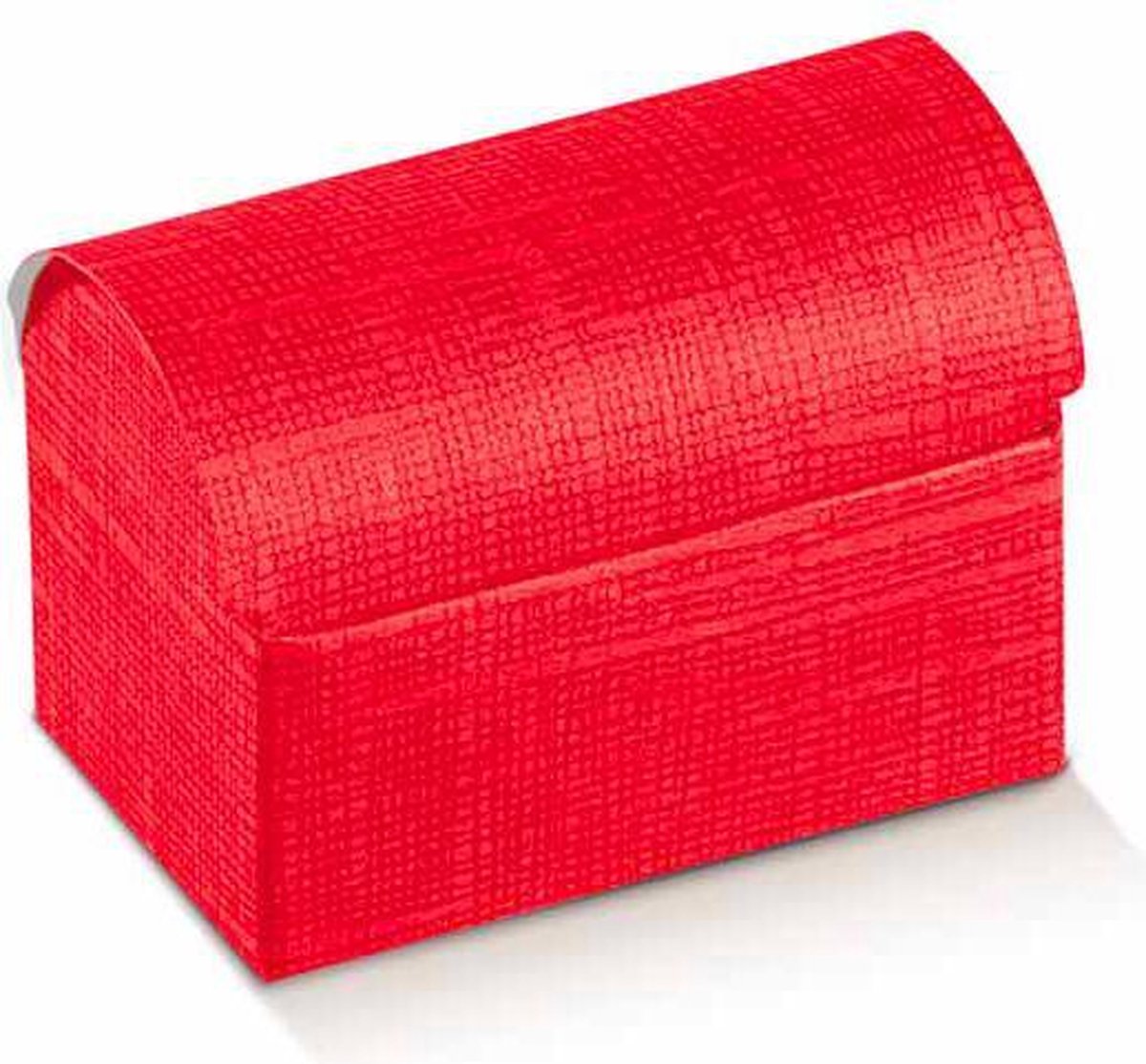 10 doosje hutkoffer / schatkist rood voor snoepjes, bonbons om uit te delen bij verjaardag, huwelijk, babyshower of doop.