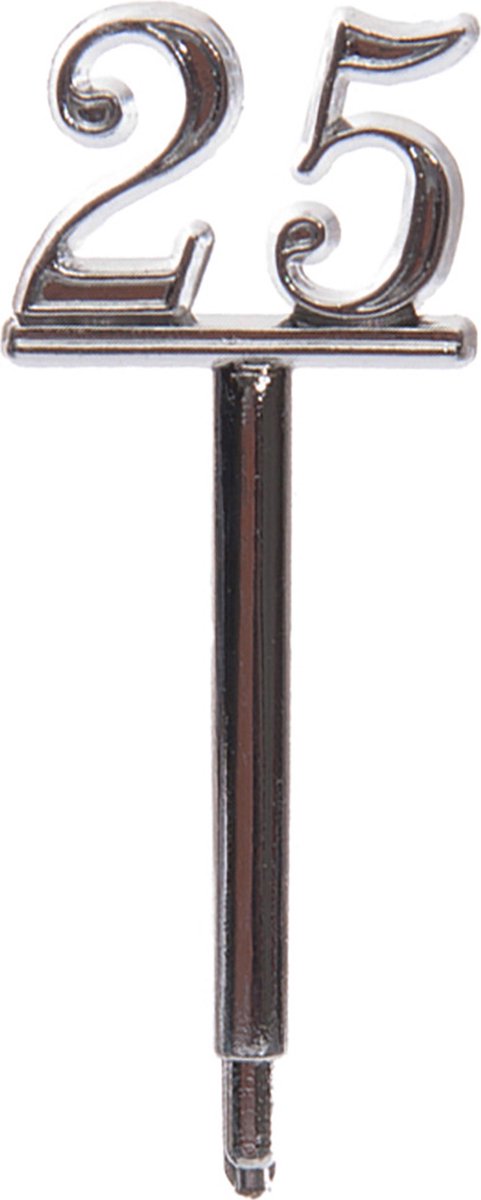 cupcake toppers 25 jaar zilver  10 stuks herbruikbaar jubileum en verjaardag